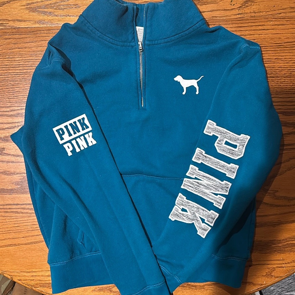 Used PINK half zipper sweatshirt